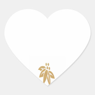 Sticker Cœur COEUR Blanche avec pouceNail Art Ornament
