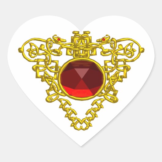 Sticker Cœur COEUR CELTIQUE, blanc (Devant)