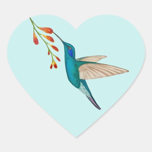 Sticker Coeur Coeur Coeur Colibri (Devant)