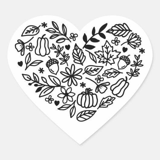 Sticker Cœur Coeur d'automne (Devant)