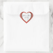 Sticker Cœur Coeur de bijou diamant blanc profond (Sac)