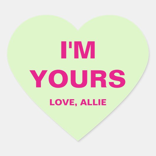 Sticker Cœur Coeur de conversation de la Saint-Valentin (Devant)
