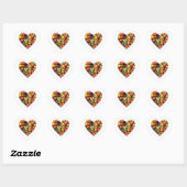 Sticker Cœur Coeur de fruits (Feuille)