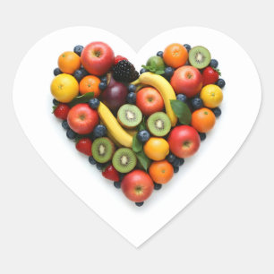 Sticker Cœur Coeur de fruits