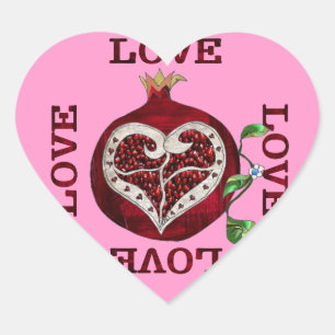 Sticker Cœur Cœur de Grenade AMOUR Saint-Valentin