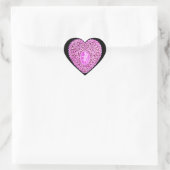 Sticker Cœur COEUR DE LAME CUPID, Violet rose Noir (Sac)