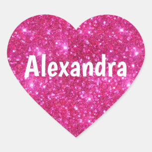 Sticker Cœur Coeur de Parties scintillant rose