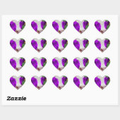 Sticker Cœur coeur de vache violette (Feuille)