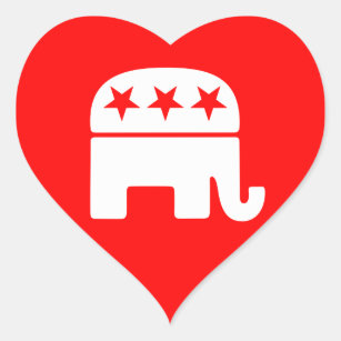 Sticker Cœur Coeur d'éléphant républicain