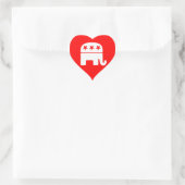 Sticker Cœur Coeur d'éléphant républicain (Sac)
