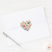 Sticker Cœur coeur des fleurs (Enveloppe)