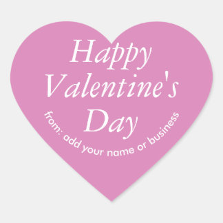 Sticker Cœur Coeur d'orchidée rose Saint-Valentin