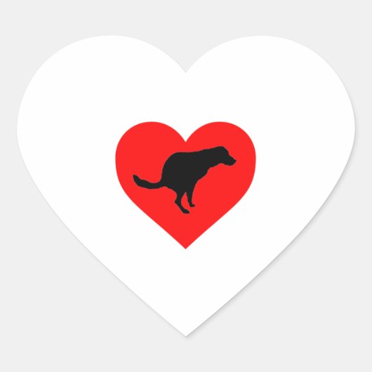 Sticker Cœur Coeur du chien (Devant)