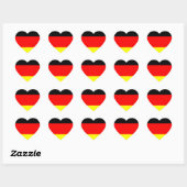 Sticker Cœur Coeur du drapeau allemand (Feuille)