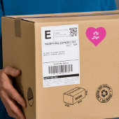 Sticker Cœur Coeur du logo de l'entreprise rose chaud