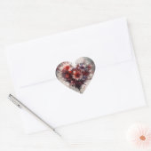 Sticker Cœur Coeur fleuri (Enveloppe)