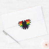 Sticker Cœur Coeur gay pride pour les hommes (Enveloppe)