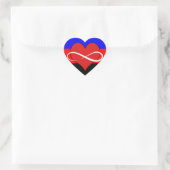 Sticker Cœur Coeur infini avec drapeau (Sac)
