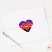 Sticker Cœur Coeur infini avec drapeau (Enveloppe)