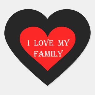 Sticker Cœur Coeur J'aime ma famille