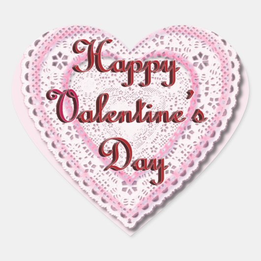 Sticker Cœur Coeur Laced Saint-Valentin (Devant)