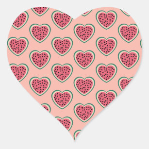 Sticker Cœur coeur mignon palestine pastèques colorées