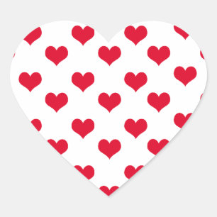 Sticker Cœur Coeur Motif des Coeurs rouges