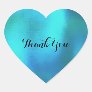 Sticker Cœur Coeur personnalisé de bleu d'océan de Tiffany de