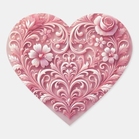 Sticker Cœur Cœur rose (Devant)