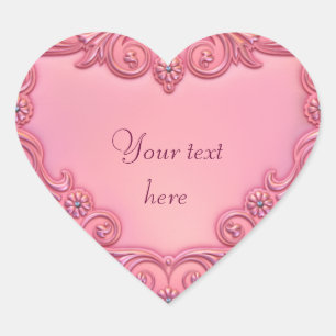 Sticker Cœur Coeur rose
