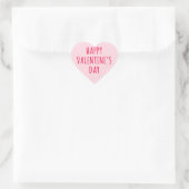 Sticker Cœur Coeur rose Heureuse Sainte-Valentin (Sac)