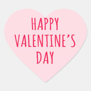 Sticker Cœur Coeur rose Heureuse Sainte-Valentin