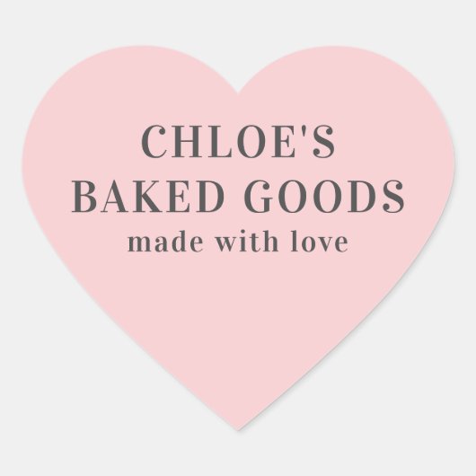 Sticker Cœur Coeur rose Personnalisé Fabriqué Avec Baguette Coe (Devant)