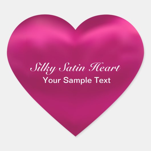 Sticker Cœur Coeur rose Silky Satin (Devant)
