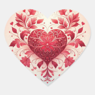 Sticker Cœur Coeur rouge