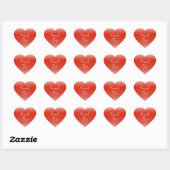 Sticker Cœur Coeur rouge brillant (Feuille)