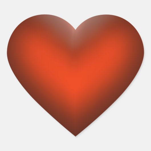 Sticker Cœur Coeur rouge brillant (Devant)