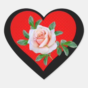 STICKER CŒUR COEUR ROUGE ET ROSE POUR LA SAINT-VALENTIN