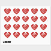 Sticker Cœur Coeur rouge romantique (Feuille)