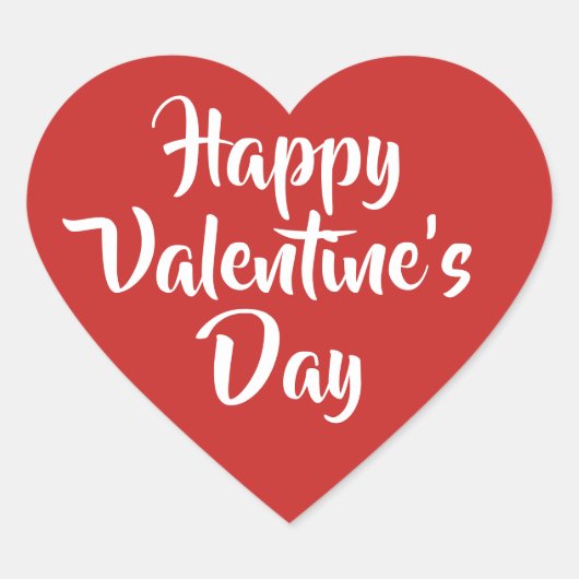 Sticker Cœur Coeur rouge romantique (Devant)