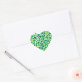 Sticker Cœur Coeur Shamrock irlandais (Enveloppe)