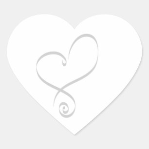 Sticker Cœur Coeur simple pour enveloppes Coeurs Mariages