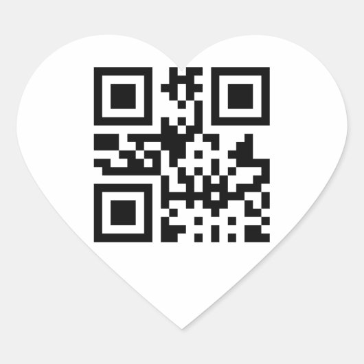 Sticker Cœur Coeur ♥ Symbole — Code QR (Devant)