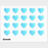 Sticker Cœur Coeur texturé bleu turquoise (Feuille)