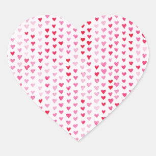 Sticker Cœur Coeurs aquarelle