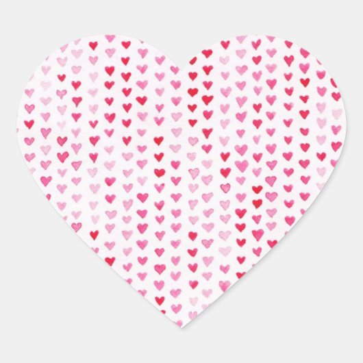 Sticker Cœur Coeurs aquarelle (Devant)