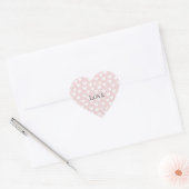 Sticker Cœur Coeurs blancs roses (Enveloppe)