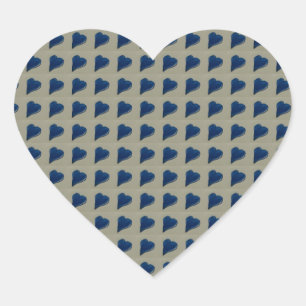 Sticker Cœur Coeurs bleus