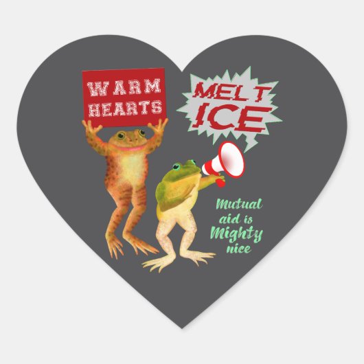 Sticker Cœur Cœurs Chauds Fondent la Glace (Devant)