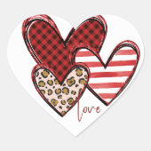 Sticker Cœur Coeurs d'amour modernes Valentine (Devant)